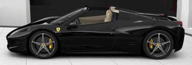 Ferrari 458 Spider in Nero Daytona