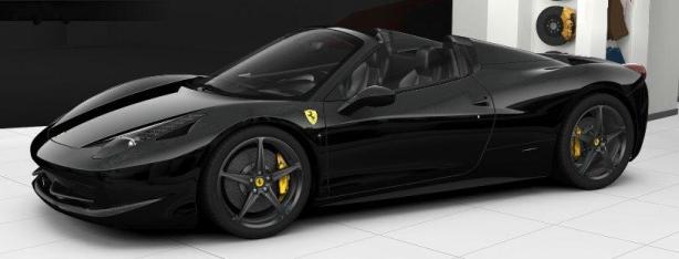 Ferrari 458 Spider in Nero Daytona